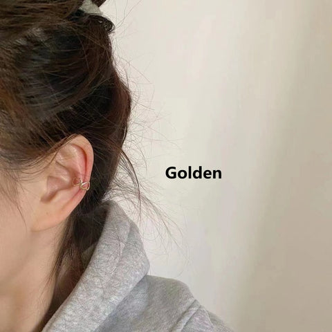 Geometric Heart Cuff Stackable Simple C-shape Ear Clip Earrings