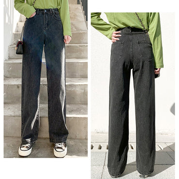 Women Jeans Street High Waist Pants Light Color Cotton Fashion Loose Jeans