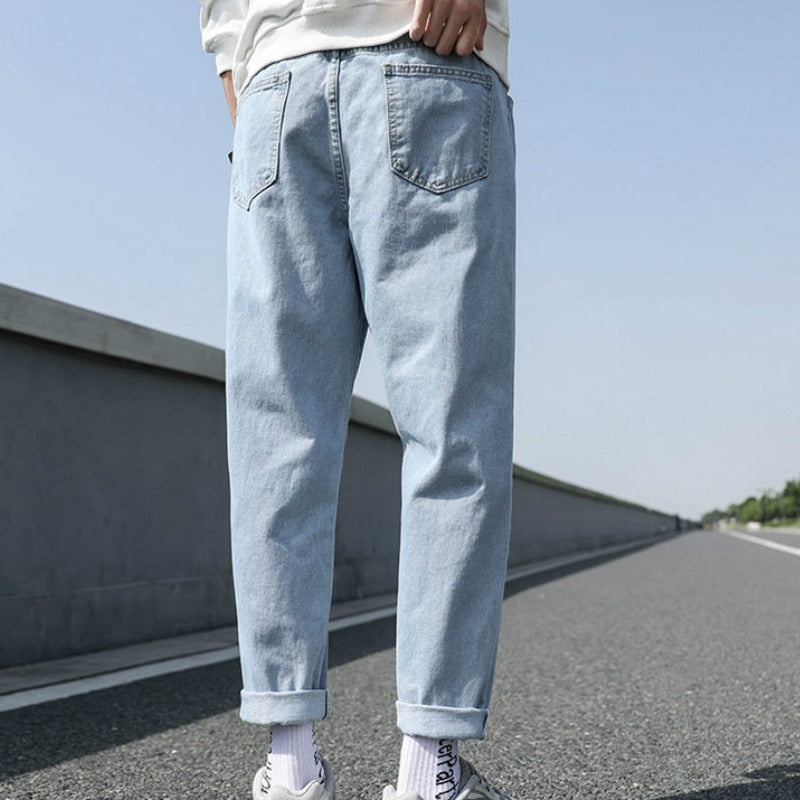 Men Jeans Male Trousers Simple Design Cozy All-match fashion Ulzzang