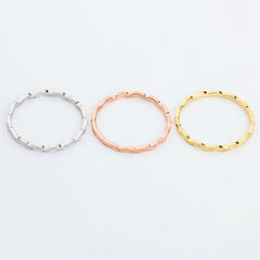 Finger Rings Rose Gold Simple Thin Line Curve Wave Wild Smooth