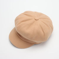 Hats for Women Solid Plain Octagonal Newsboy Cap Men Ladies Casual Wool Hat