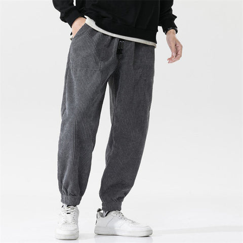 Trousers Elastic Waist Corduroy Pants Fashion Streetwear Outdoor