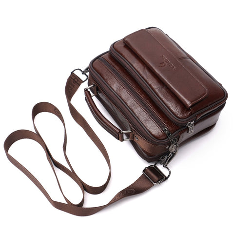 Genuine Leather Male Crossbody Bag Casual Business Leather