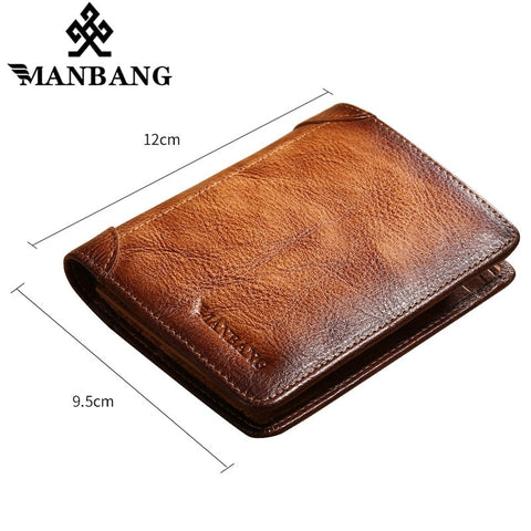 Male Genuine Leather Wallets Men Wallet Credit Business Card Holders