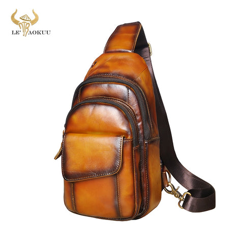 H Horse Leather Casual Fashion Chest Sling Bag