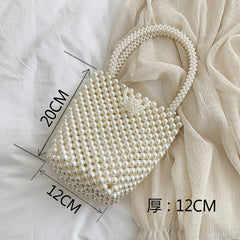 Mini Pearl Bag Handmade Vintage EVA Beaded Fashion Shoulder Bag