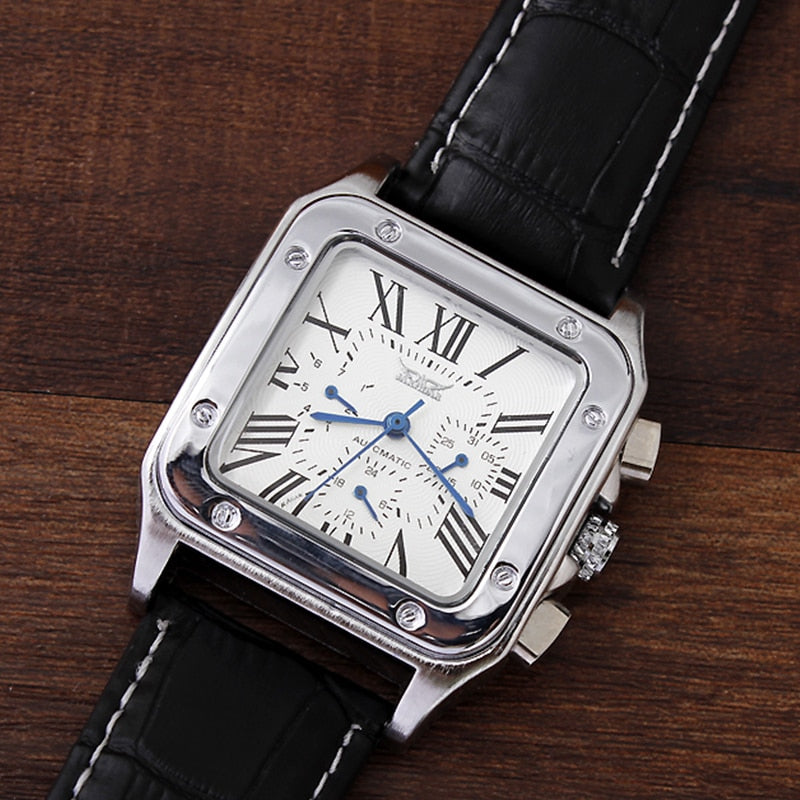 Automatic Mechanical Self-Winding Men Watch Square Case