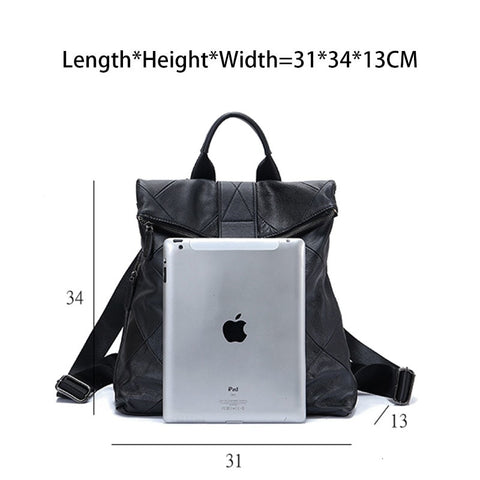 Leather Anti Theft Women Backpack Outdoor Travel Bag Large Capactiy