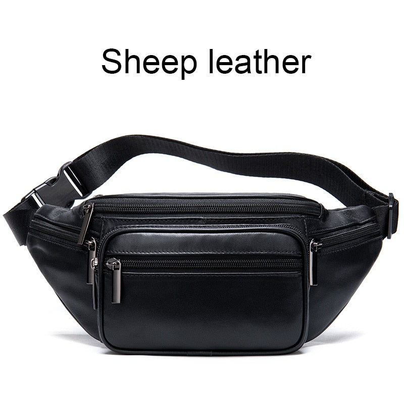 Genuine Leather Belt Bag Women Waist Bags