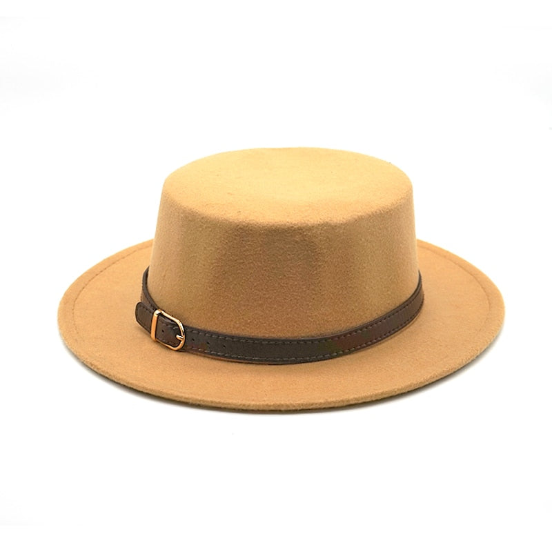 Retro Winter Autumn Top hat Imitation Woolen Felt Fedora Hats