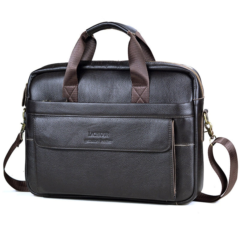 Men Genuine Leather Handbags Casual Leather Laptop Bags Male Business