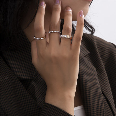 Trend Punk Hiphop Rock Metal Rings Set for Street Style