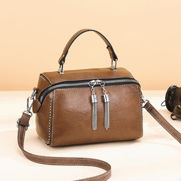 Brand Women Leather Handbags Fashion Rivet Female Bag Multicolor