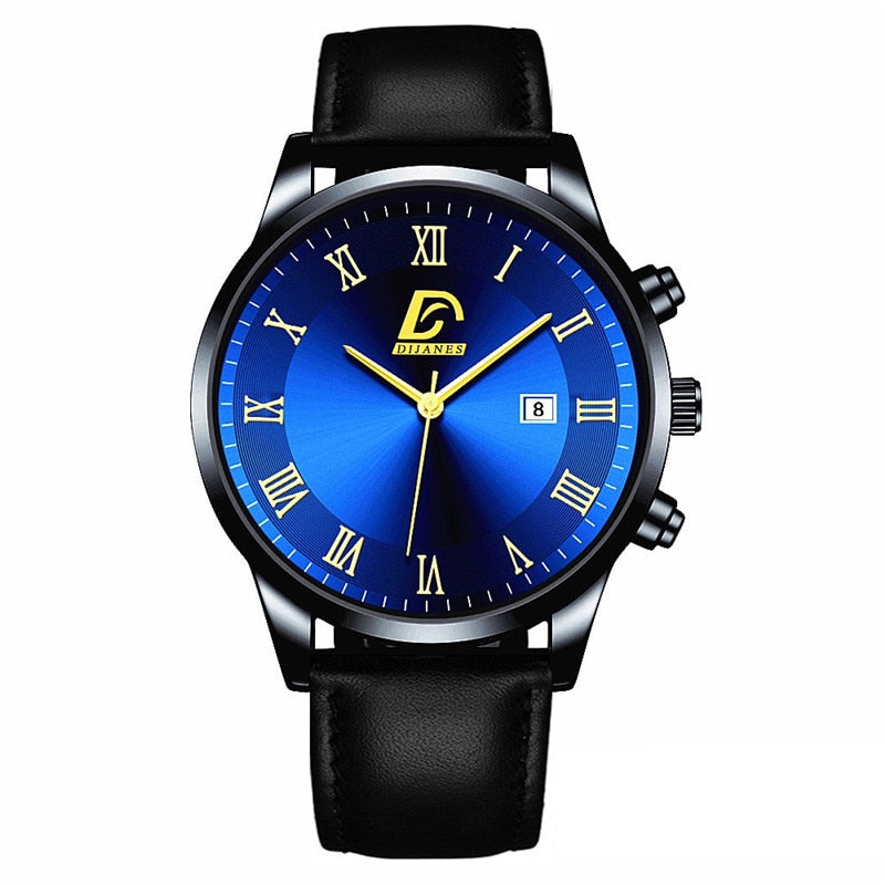 Fashion Mens Gold Stainless Steel Watches Minimalist Quartz Wrist