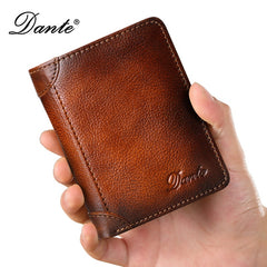 Wallet RFID Anti-theft Brush Head Layer Cowhide Retro Casual