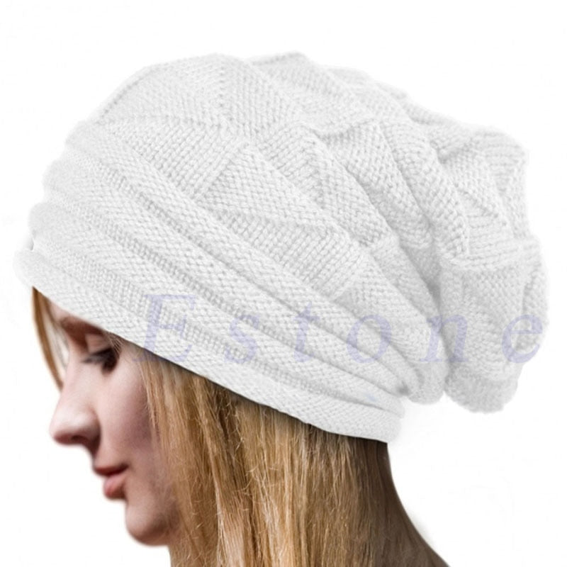 Unisex Knit Baggy Beanie Oversize Winter Hat Ski Slouchy Cap