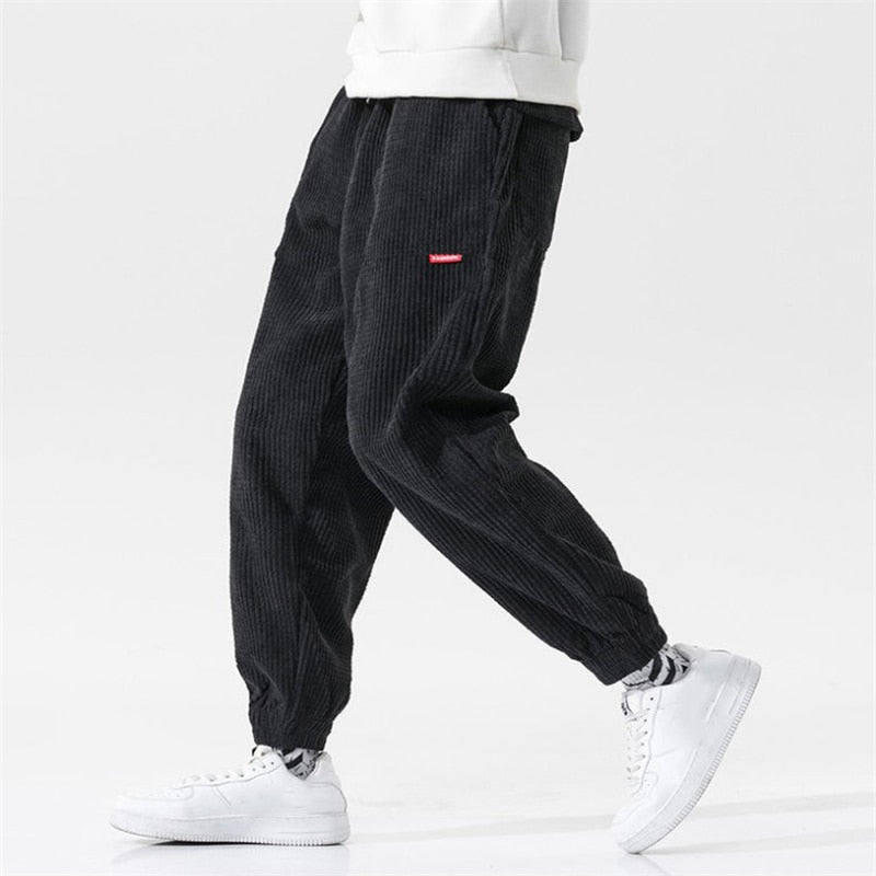 Trousers Elastic Waist Corduroy Pants Fashion Streetwear Outdoor