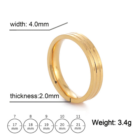 Fashion Simple Stainless Steel Couple Ring