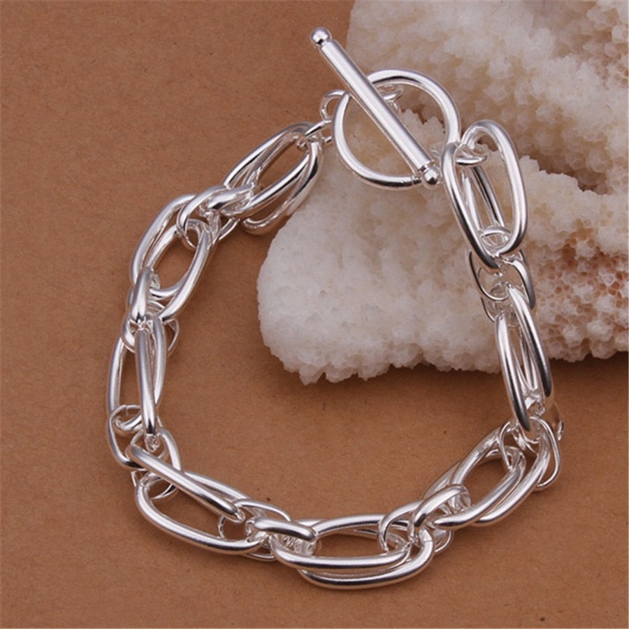 chain 925 Sterling silver bracelets noble wedding gift party fashion jewelry