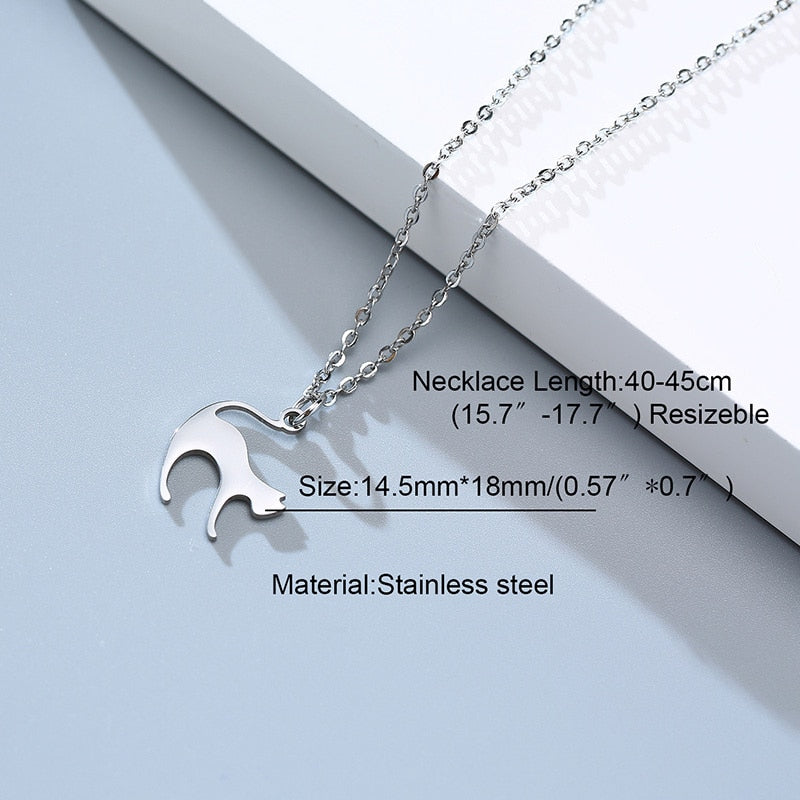 Simple Casual Necklaces Stainless Steel Feather Geometric Bar