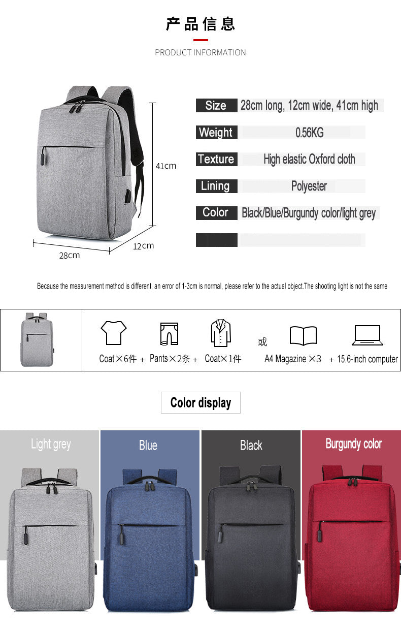 Laptop Usb Backpack School Bag Rucksack Anti Theft Men Backbag