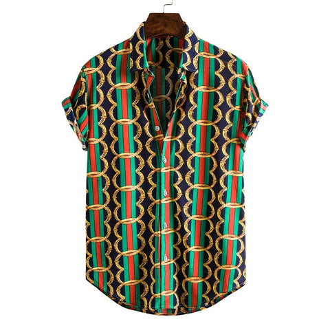 Men Short Sleeve Male Shirts for Mens Social Man Designer Clothes