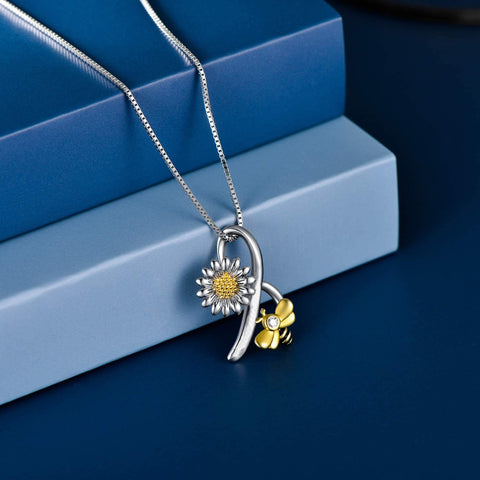 Rose Valley Sunflower Pendant Necklace