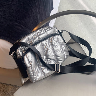 Space Cotton Shoulder Bags For Women Winter Crossbody Down Bag