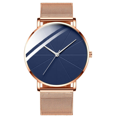 Minimalist Men Fashion Watches Simple Men Business Ultra Thin Stainless Steel