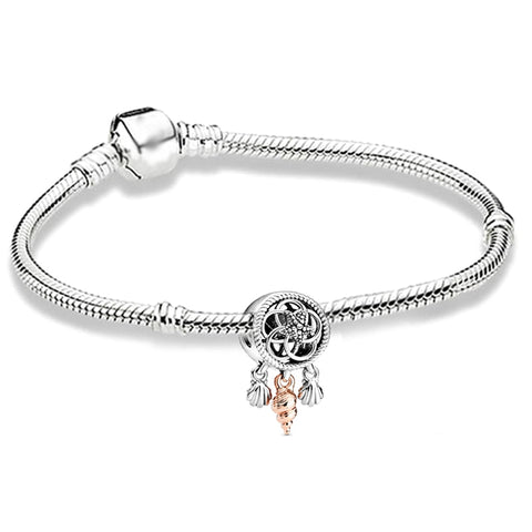 Heart-shaped Pendant Charm Bracelet Fit