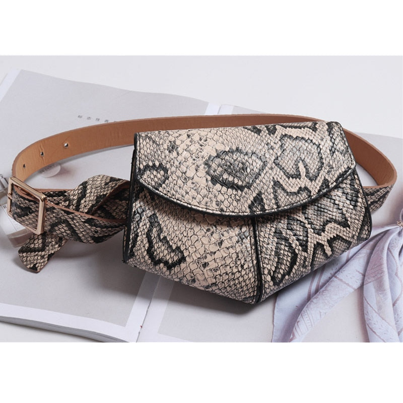 Fashion  Waist Belt Bag serpentine Vintage Waist Bags