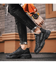 Platform Sneakers for Men Breathable Casual Walking Sports