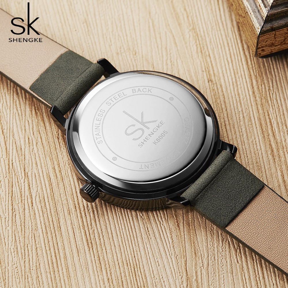 Simple Watch For Women Brown Retro Leather