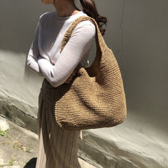 Fashion Straw Women Shoulder Bags Paper Woven Female Handbags