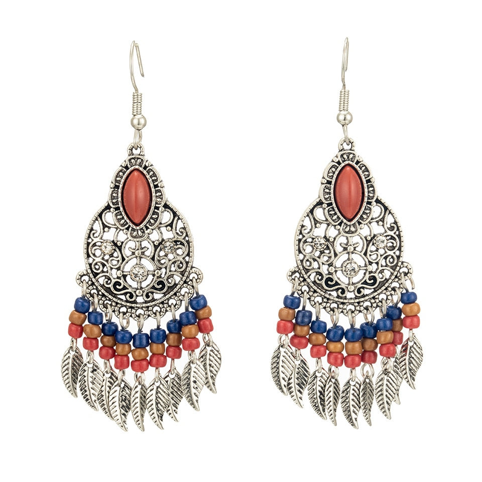 Multiple Vintage Ethnic Boho Dangle Drop Earrings