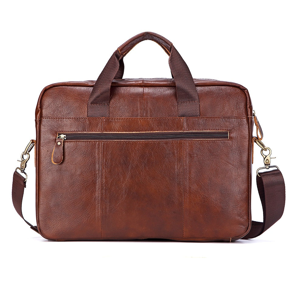 Men Genuine Leather Handbags Casual Leather Laptop Bags Male Business