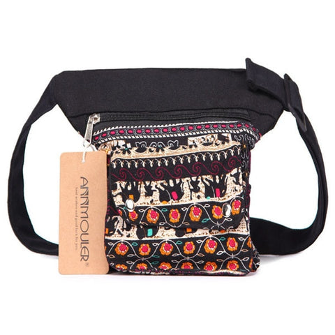 Vintage Women Waist Belt Bag Adjustable Fanny Pack Bohemian Style