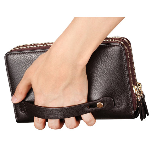 Men Wallets with Coin Pocket Long Zipper Coin Purse