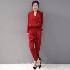 Jumpsuit Ankle Length Pants Detachable Slim Female Leisure Trousers