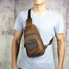 H Horse Leather Casual Fashion Chest Sling Bag