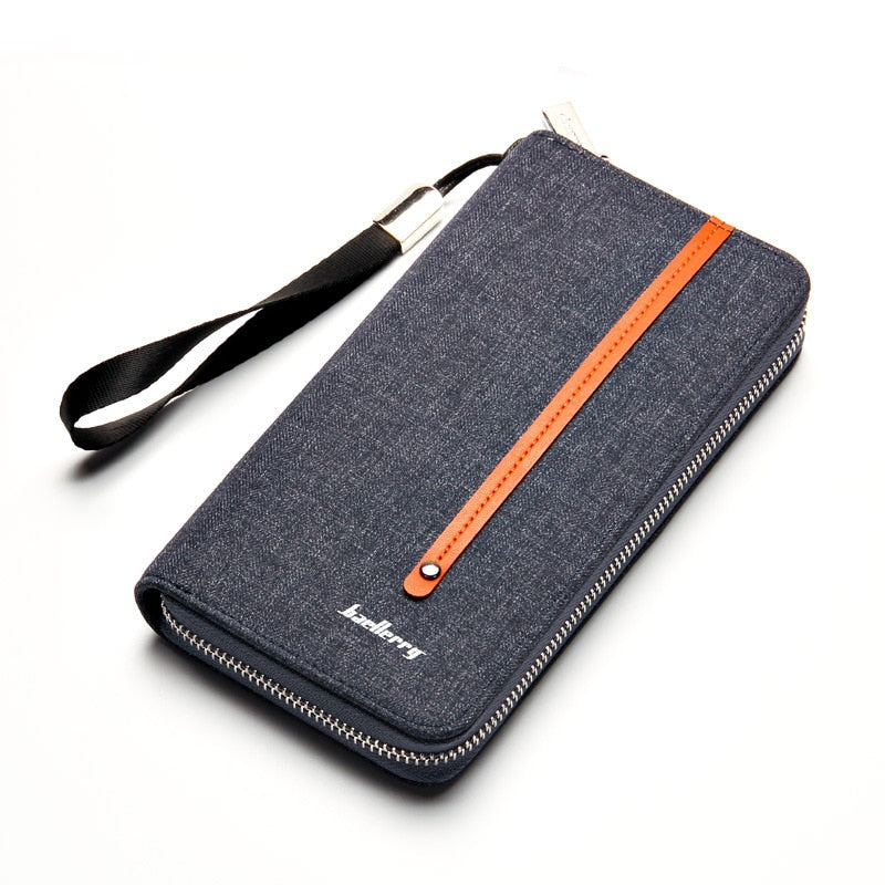 Canvas Man Wallet Brand  Long Clutch Card Purse