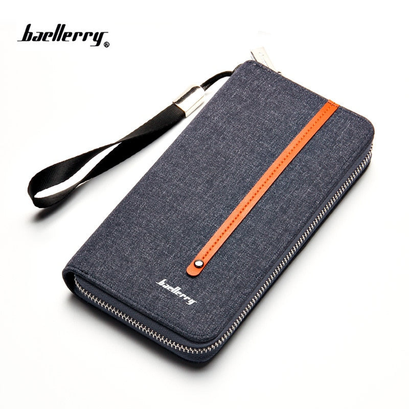 Canvas Man Wallet Brand  Long Clutch Card Purse