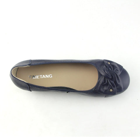 Plus Size Spring\Autumn Genuine Leather Shoes Woman Flats Work
