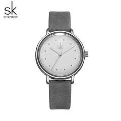 Simple Watch For Women Brown Retro Leather