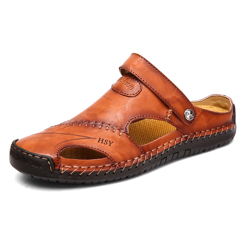 Sandals Men Leather Classic Roman Sandals 222 Slipper Outdoor Sneaker