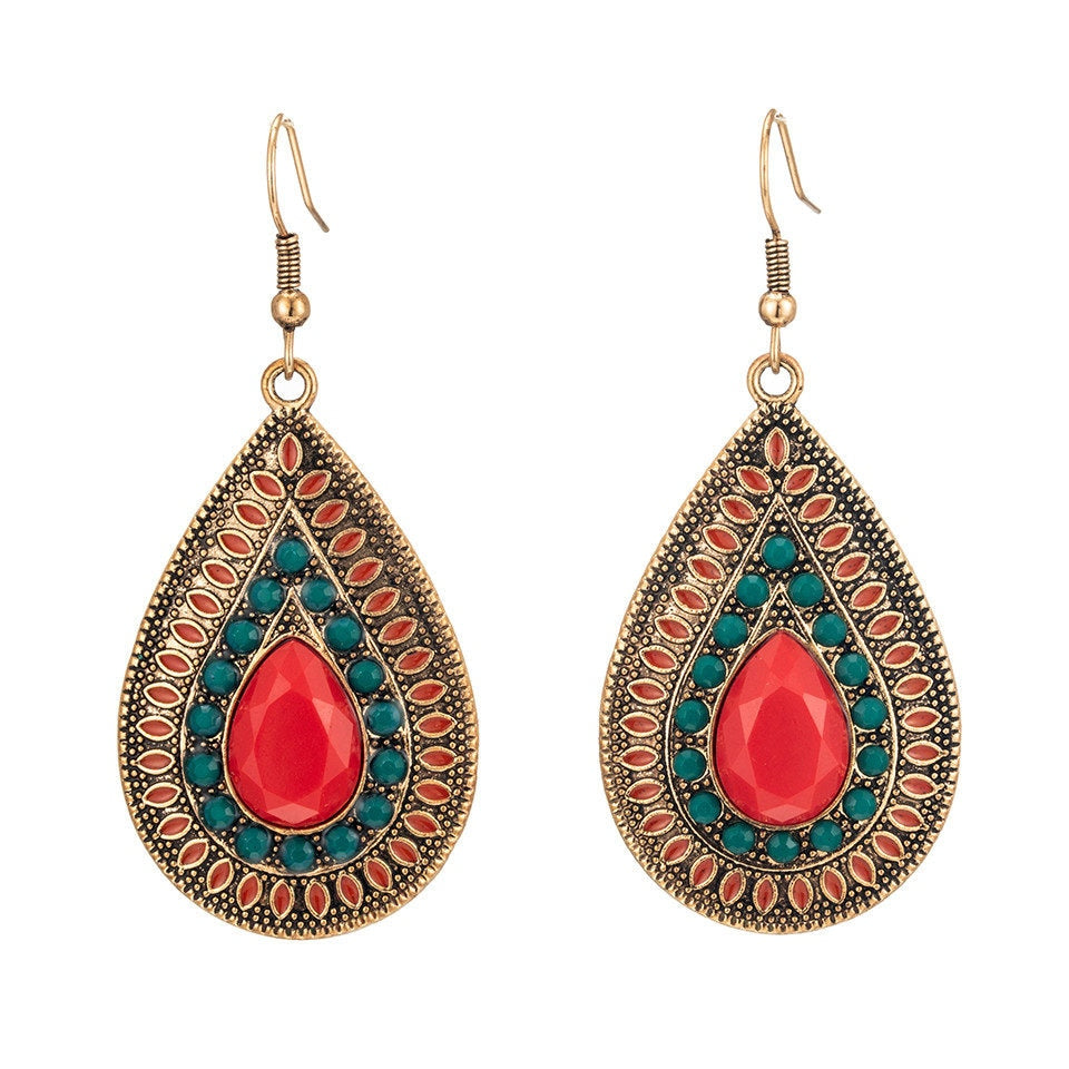 Multiple Vintage Ethnic Boho Dangle Drop Earrings