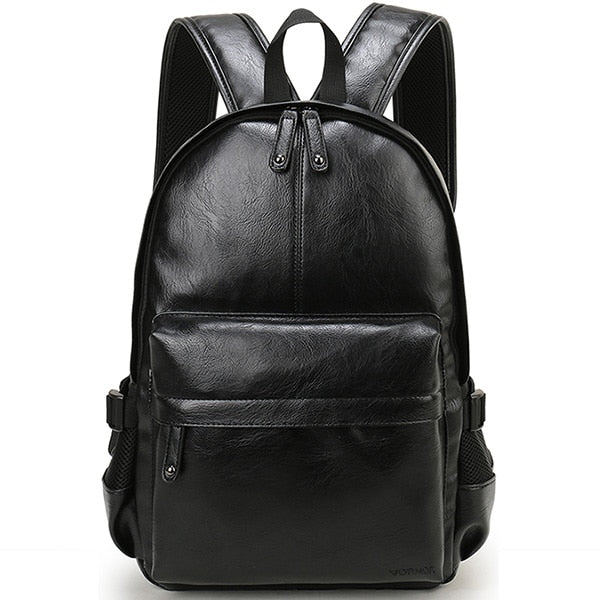 Brand Men Backpack Leather School Backpack Bag Fashion Waterproof Travel Bag