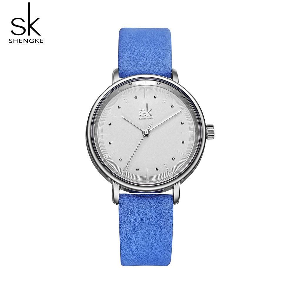 Simple Watch For Women Brown Retro Leather