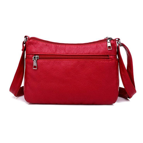 Fashion Women Bag Pu Soft Leather Shoulder Bag Multi-layer Crossbody Bag