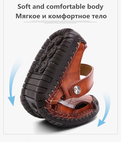 Sandals Men Leather Classic Roman Sandals 222 Slipper Outdoor Sneaker
